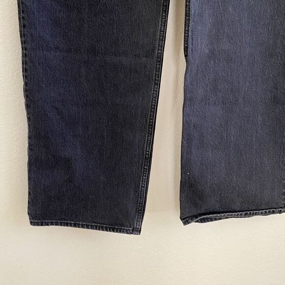 Abercrombie & Fitch The '90s Relaxed Jean High Rise 33 / 16L Black Blue - Picture 8 of 12